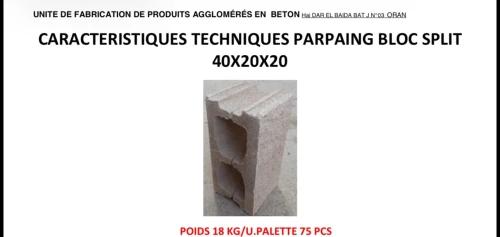 Blocs dagglomeres de beton