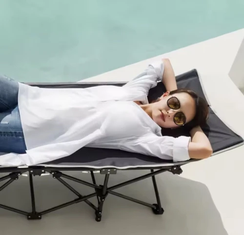 سرير تخييم محمول قابل للطي مع حقيبة حمل Lit De Camp Pliable Avec Sac De Transport