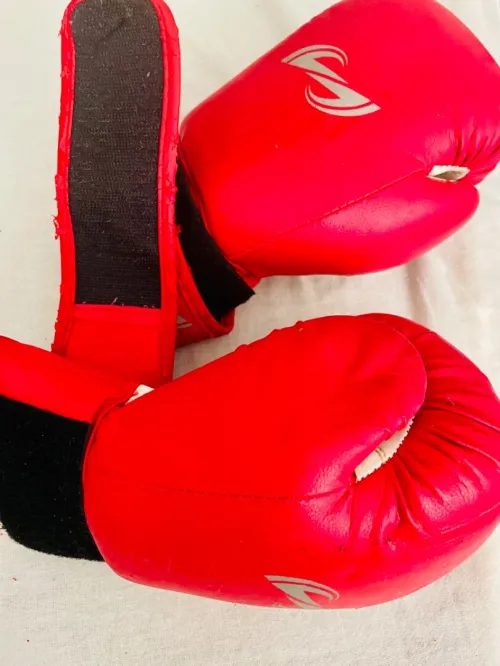 Gants box kick boxing rouge petra  