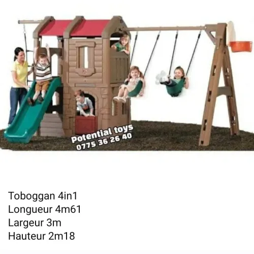 Toboggan gonflable, bumper Ball & trampoline