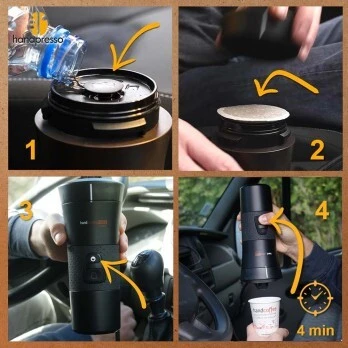 Cafetière portable pour camion et engin 24v