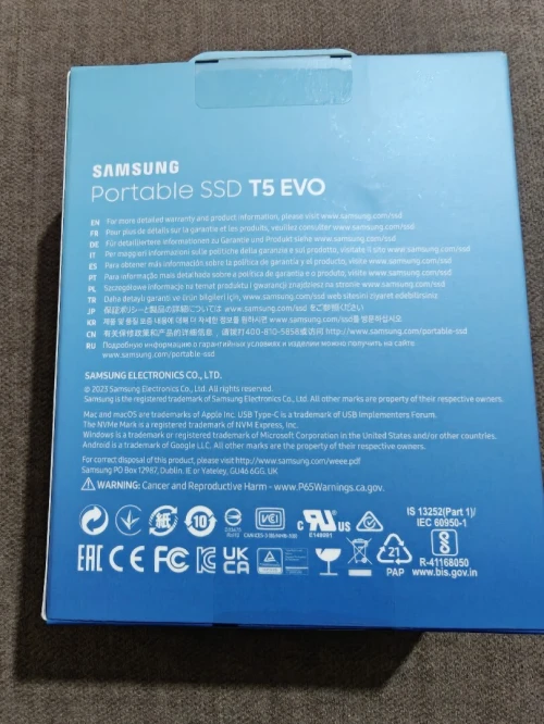 Samsung T5 EVO Portable SSD 2TB, USB 3.2 Gen 1 External