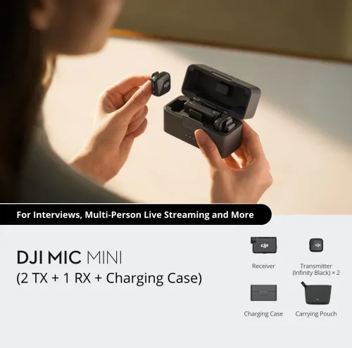 DJI Mic Mini (2 TX + 1 RX + Boîtier de charge)