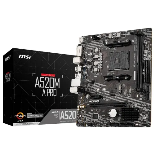 COMBO CARTE MÈRE MSI A520M-A PRO ET PROCESSEUR AMD RYZEN 3 3200G