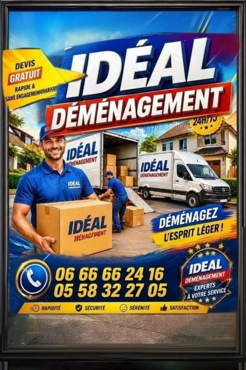 DÉMÉNAGEMENT TRANSPORT (7/7j -24H24 >>