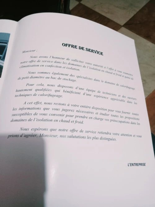 Isolation thermique calorifuge et la gaine