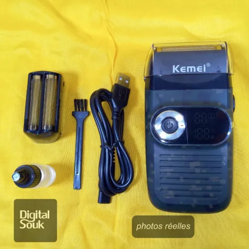 Rasoir électrique/Kemei KM-2027 /édition camouflage/Rechargeable/2Lames/3Vitesses/Lcd ماكينة حلاقة 