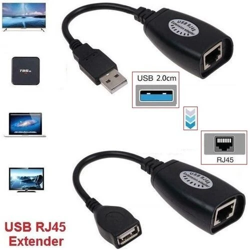 CONVERTISSEUR USB TO RJ45 EXTENSION JUSQU'A 100M