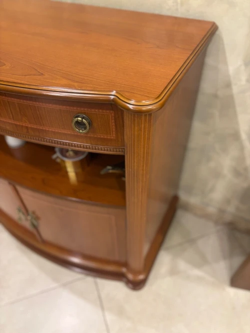 Console classique en bois être avec rangement avec des roues 80/45cm