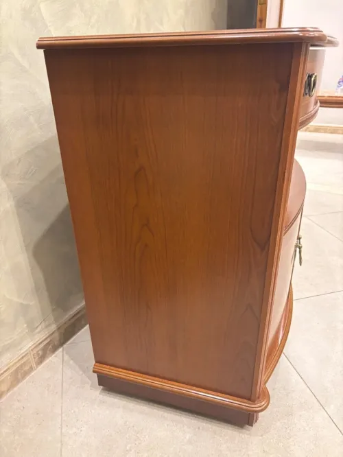 Console classique en bois être avec rangement avec des roues 80/45cm
