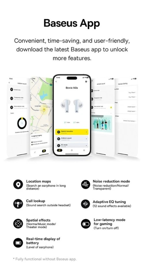 Baseus Earbuds Bowie M2s Wireless HiTune T3 Bluetoo