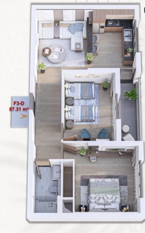Vente Appartement F3 Oran Oran