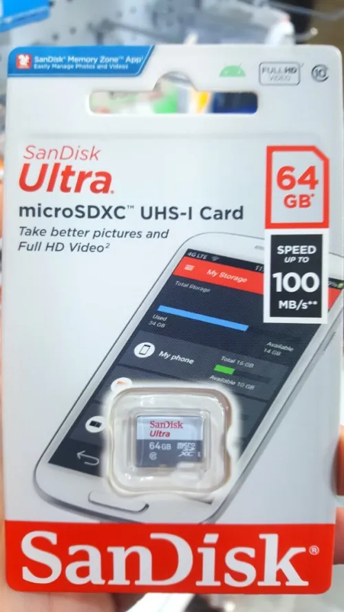Carte SanDisk Ultra microSDXC UHS-I - 64 Go