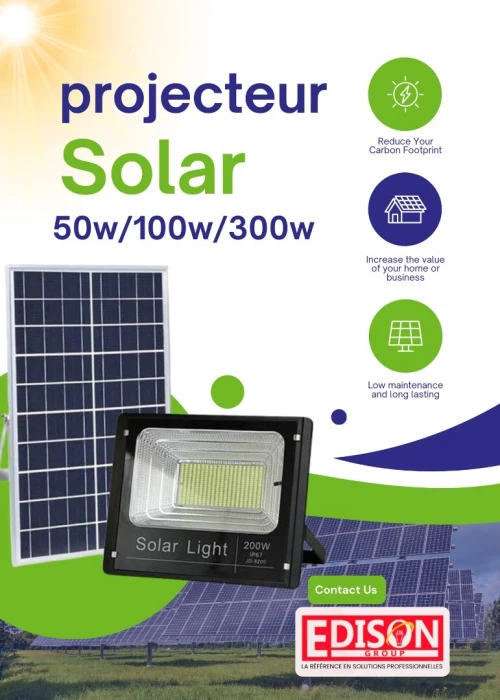 projecteur solaire LED 50w 100w  200w 300w