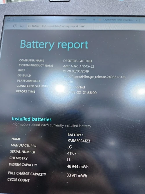 Acer Nitro 5 i5 8300H Gtx 1050 4Go  12/512