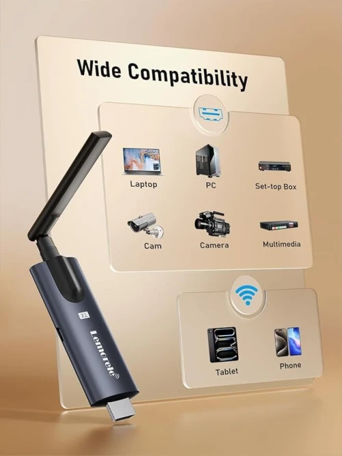 Lemorele kit émetteur et 4 récepteur HDMI sans fil, HD 1080p, 200m
