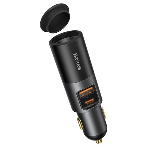 Chargeur de voiture Baseus 120 W, charge rapide QC 4.0/3.0, double port USB A + Type-C