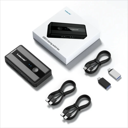 Lemorele commutateur KVM USB 3.0 avec 4 ports USB pour 2 PC
