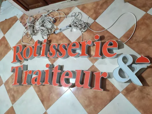 Plaque publicitaire Rôtisserie Traiteur
