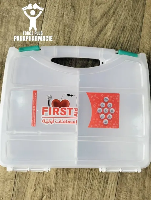 BOITE À PHARMACIE PLEINE 1 ERE CHOIX 12 PRODUITS PREMIER SECOUR