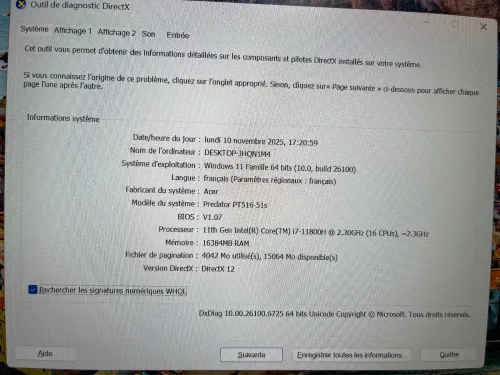 Acer Predator triton 500 Se I7