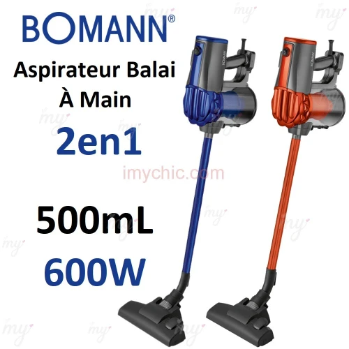 Aspirateur Balai 2en1 Avec Technologie Éco-Cyclone 500mL 600W Bomann BS 1948 CB N