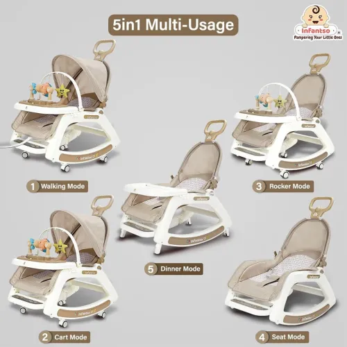 Chaise à bascule portable pour enfants avec poignée parentale