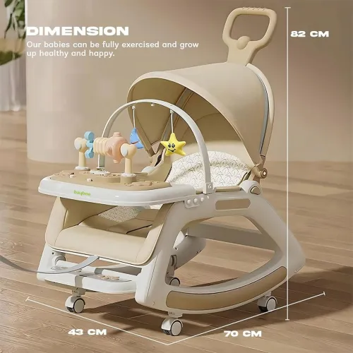 Chaise à bascule portable pour enfants avec poignée parentale