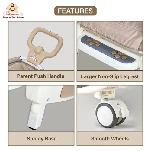Chaise à bascule portable pour enfants avec poignée parentale