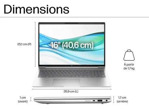 HP Probook 460 Ultra 7(155H) -16G- 512G nVme-rtx2050 (4Gb)-16"- - Neuf sous emballage