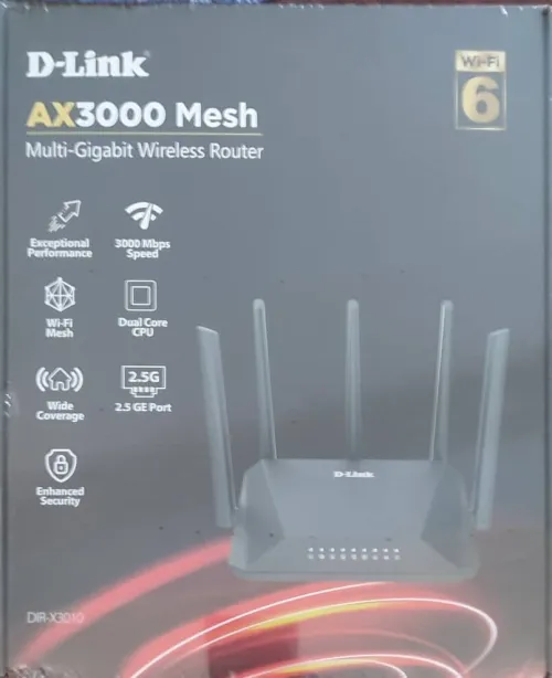 Router Dlink  Wi-Fi 6 AX3000 Multi Gigabit Mesh DIR-X3010