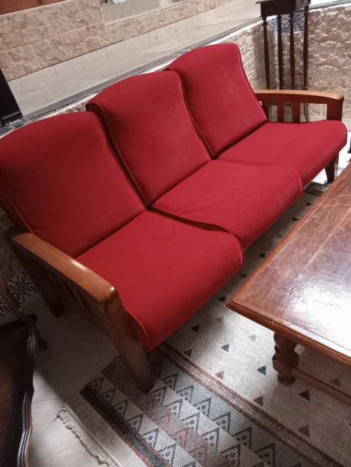 salon en bois hetre 3 pieces