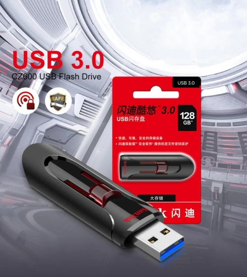 SanDisk-Clé USB 128 Go, 32 Go, 64 Go, 256 Go, 128 Go, Lecteur Flash pour Téléphone