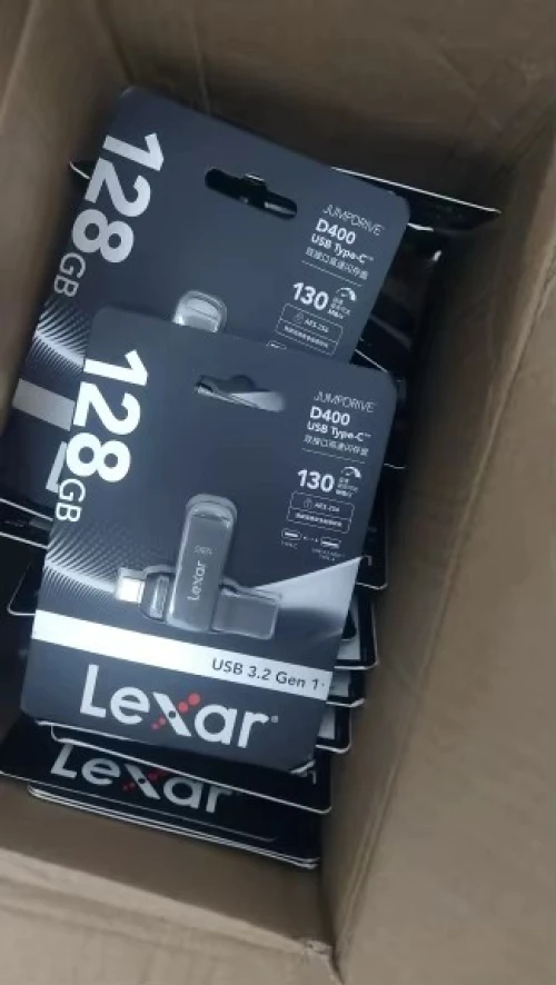 Lexar D400 clé USB 3.2 Type C + USB double emplacement 128GB 