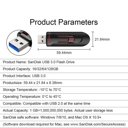 SanDisk-Clé USB 128 Go, 32 Go, 64 Go, 256 Go, 128 Go, Lecteur Flash pour Téléphone