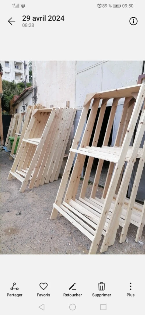 Precadre porte bois rouge بريكادر إطار الباب 