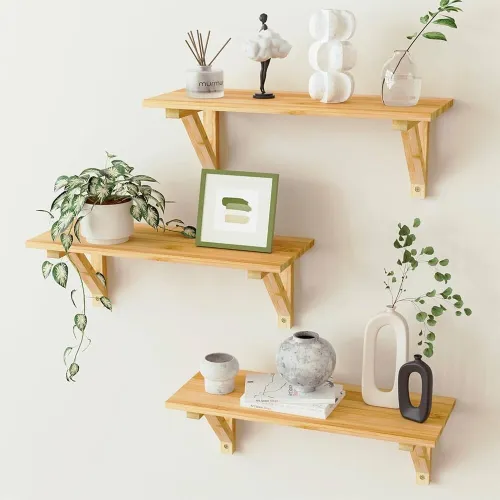 Étagère murale en bois rouge رفوف خشب أحمر 