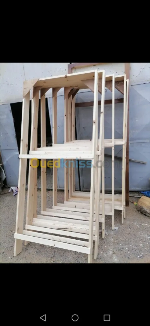 Precadre porte bois rouge بريكادر إطار الباب 