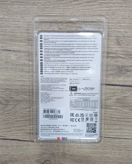 DISQUE DUR SSD 512GO APACER AS350X  2.5"SATA  6(GB/S)