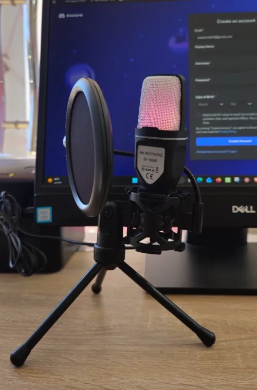 MICROPHONE GAMING RGB USB 1.35M SF-666R