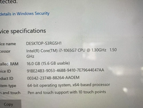 MICROSOFT SURFACE PRO 7 I7-1065g7 16GB 256GB 2K TACTILE