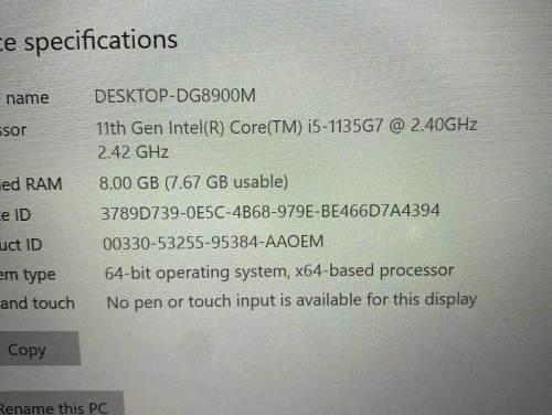 LENOVO THINKPAD L13 i5-1135G7 8GB 256GB