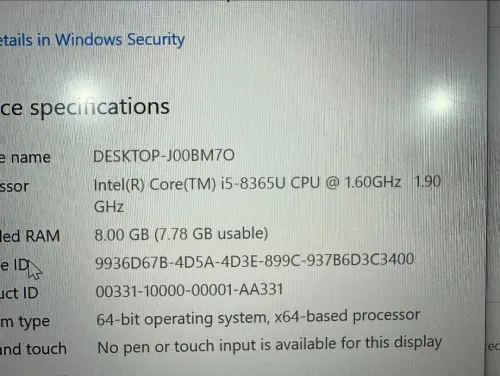 DELL LATITUDE 5300 i5-8365U 8GB 256GB SSD