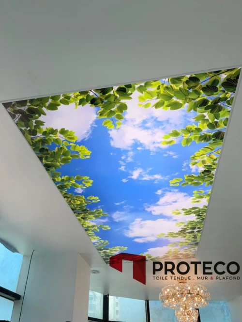 plafond tendu - toile tendu - Proteco 