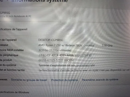 HP PROBOOK 4 G1A 16 (2025) RYZEN 7 250 32GB DDR5 1000SSD 16P RADEON 780M