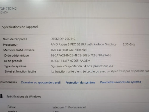 LENOVO THINKPAD L14 GEN 2 RYZEN 5 PRO 5650U 16GB 256SSD NVME 14P IPS FHD