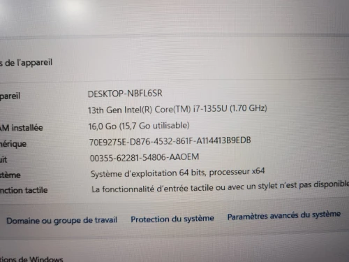 DELL LATITUDE 5550 CORE I7 13ÈME 16GB 512GB SSD 15.6P FHD