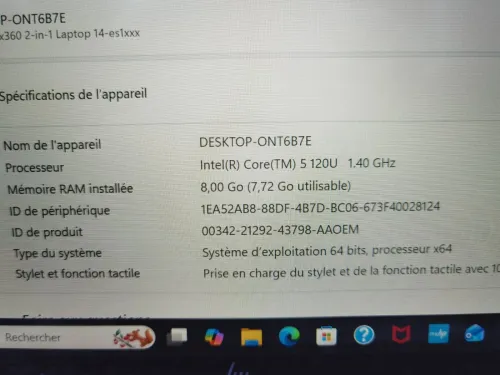 HP ENVY X360 14 CORE 5 8GB 512GB NVME CYCLE 4