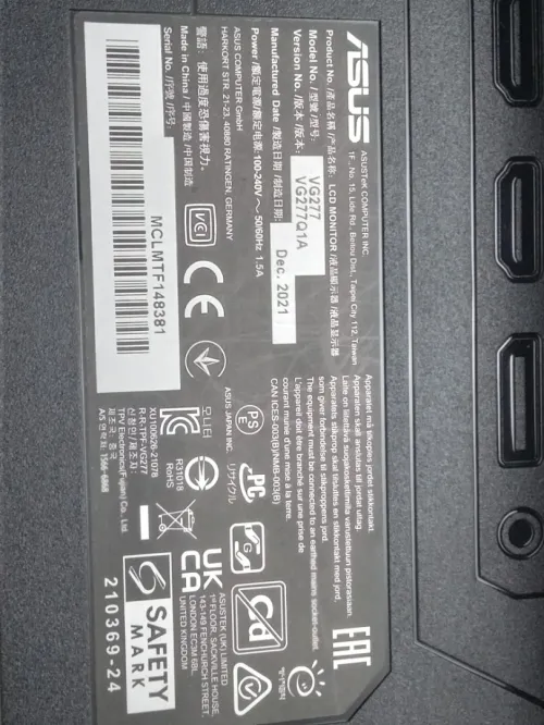 ASUS TUF VG279Q1A 27 POUCE IPS 165 HZ