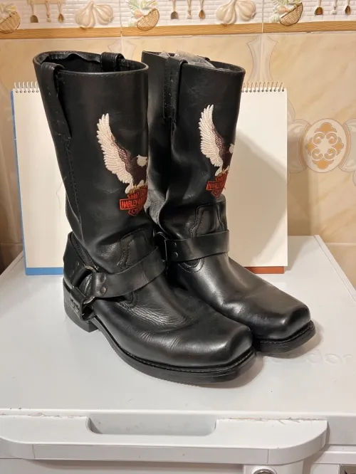 2 bouts véritable cuir pour moto 